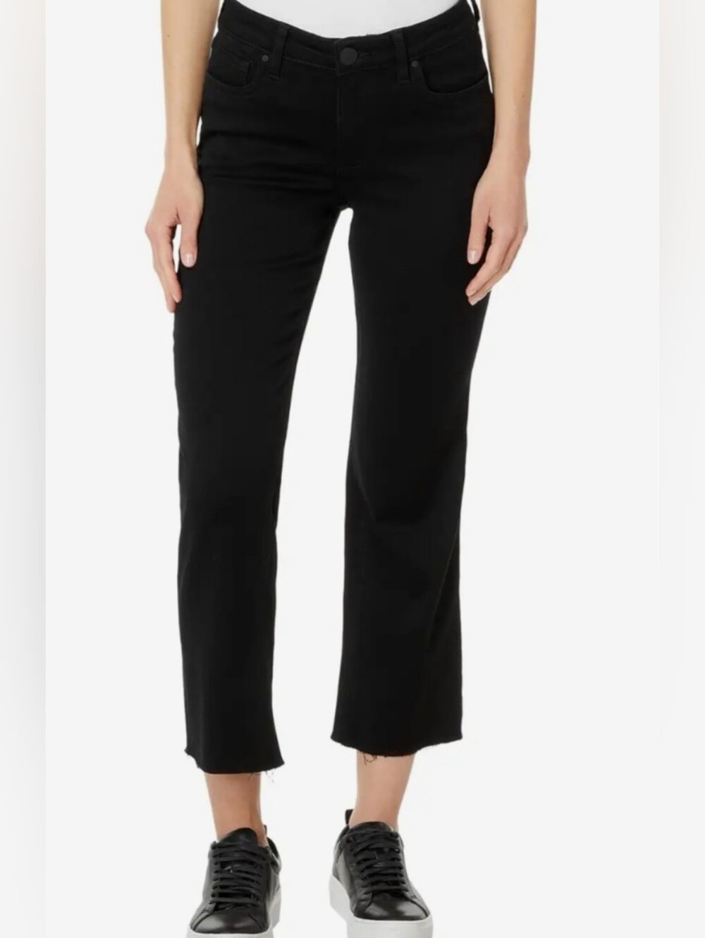 Kut from the Kloth Kelsey Petite Mid-Rise Ankle Flare  Inset in Black Size 8P